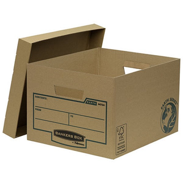 Bankers Box Earth Series Budget Storage Boxes, Brown, Pack of 10