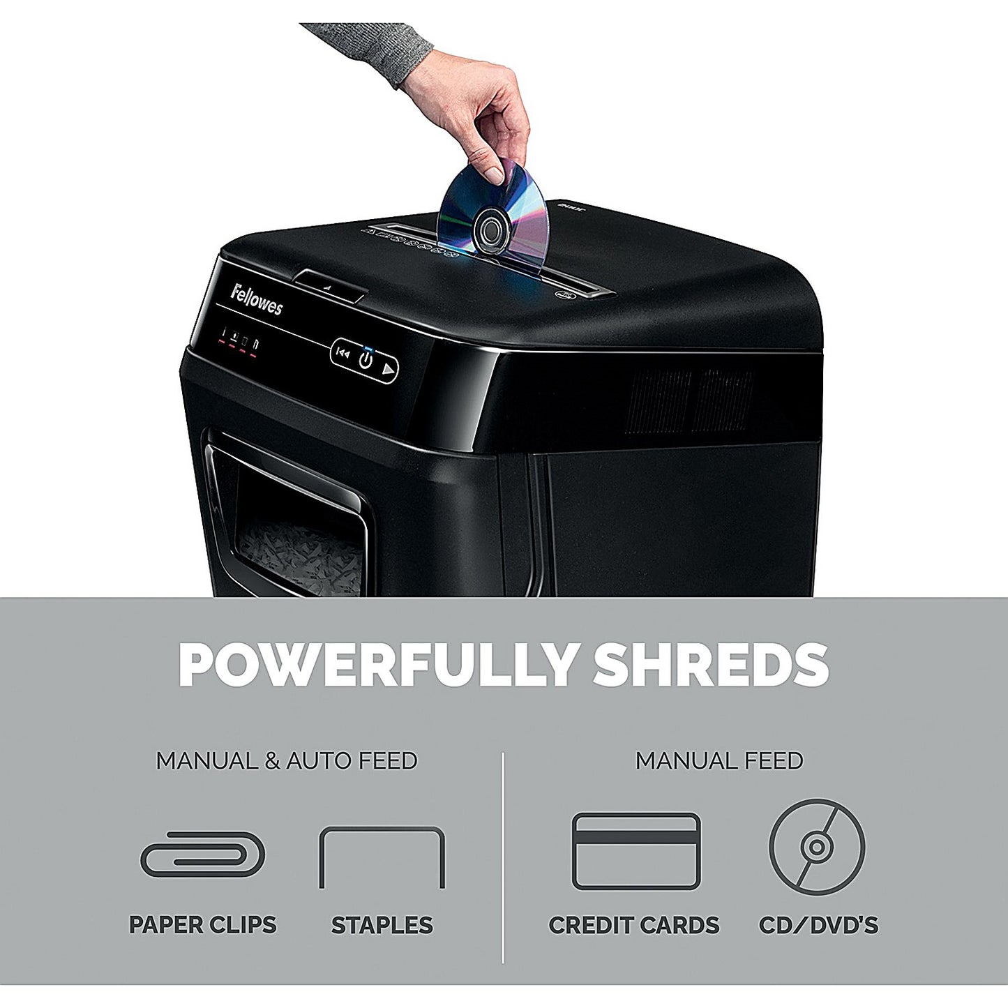 Fellowes Automax 200C P-4 Cross Square Cut Shredder, 32 Litres