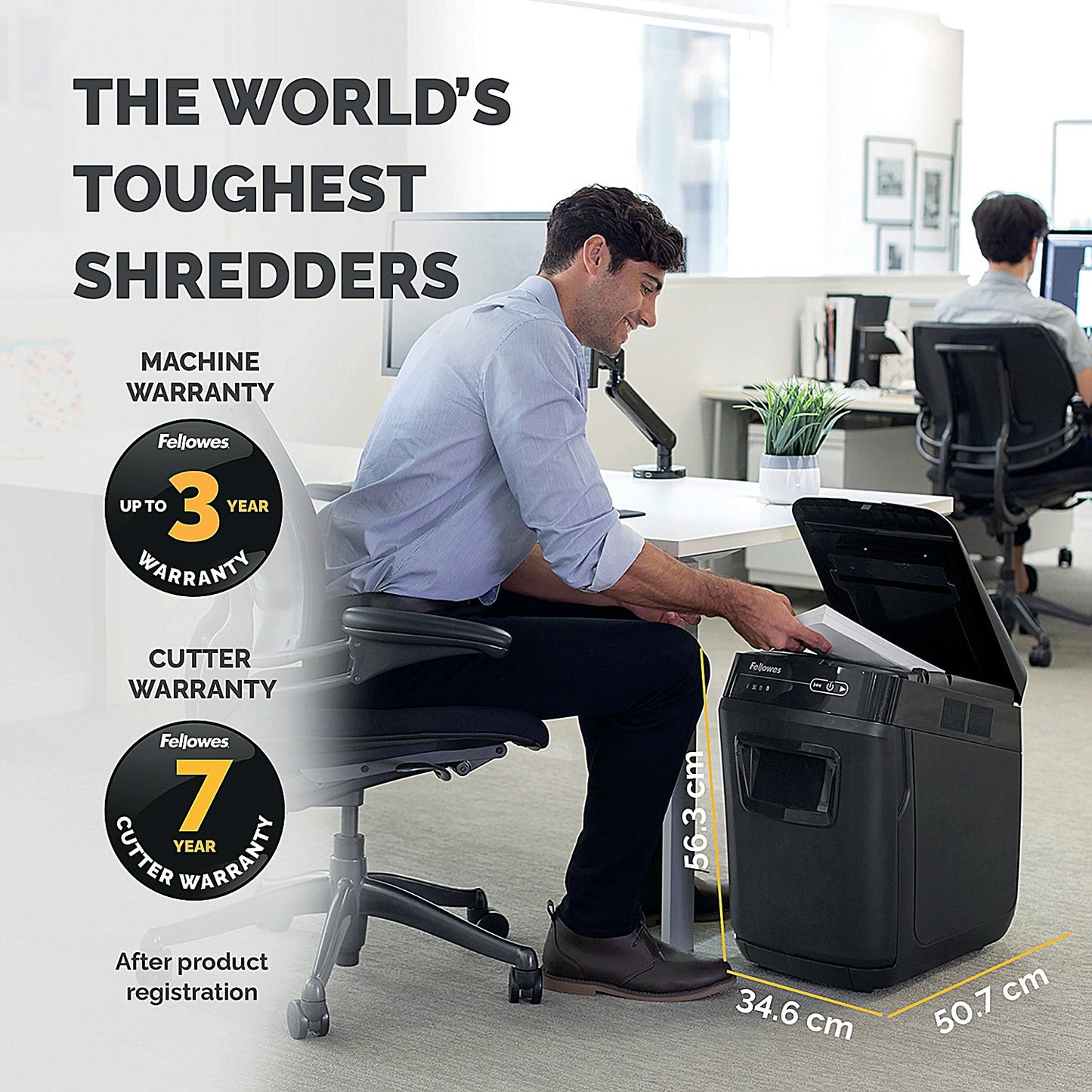 Fellowes Automax 200C P-4 Cross Square Cut Shredder, 32 Litres