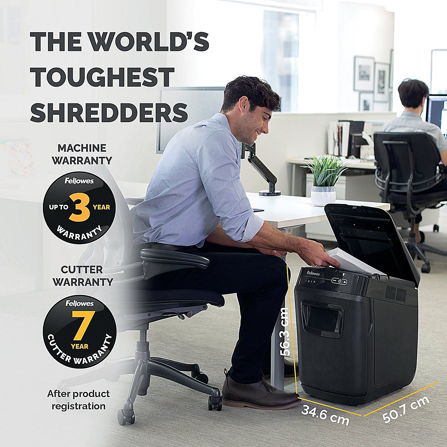 Fellowes Automax 200C P-4 Cross Square Cut Shredder, 32 Litres