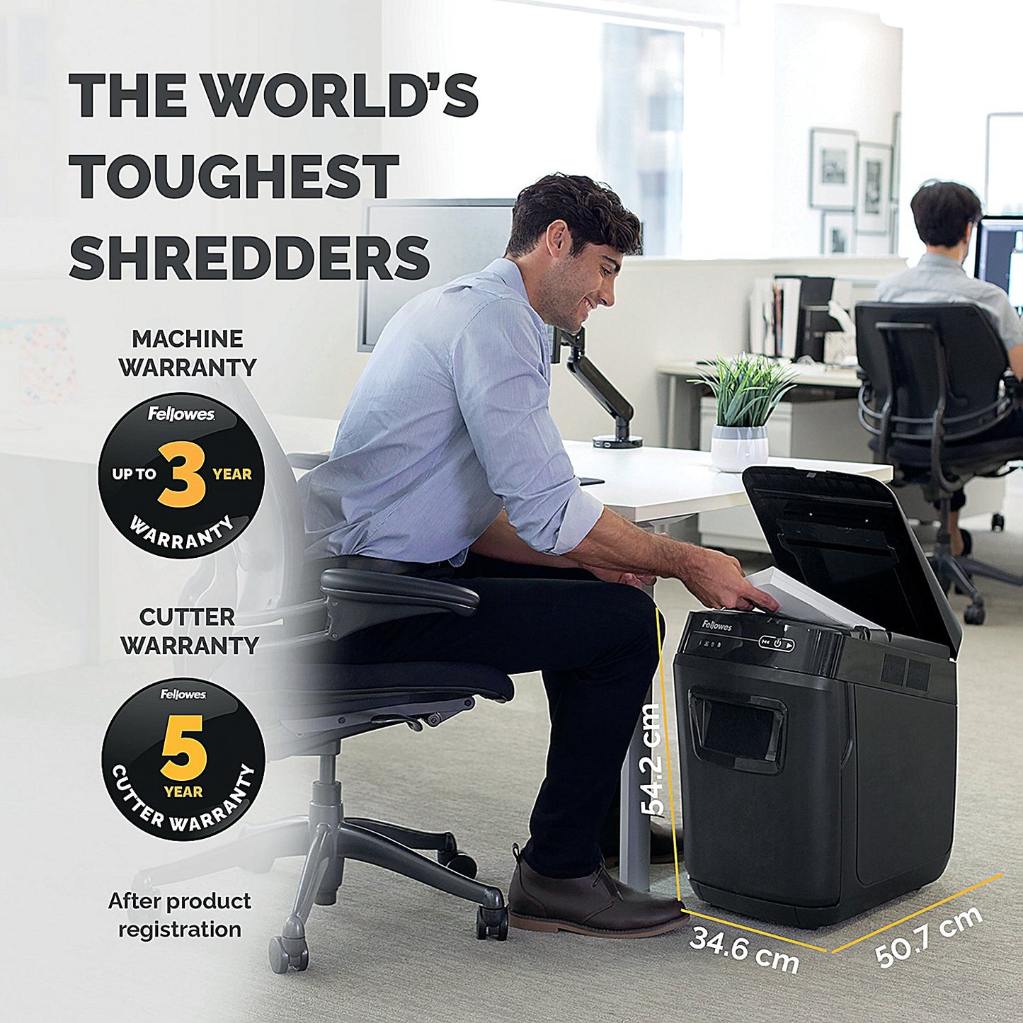 Fellowes Automax 150C P-4 Cross Square Cut Shredder, 32 Litres