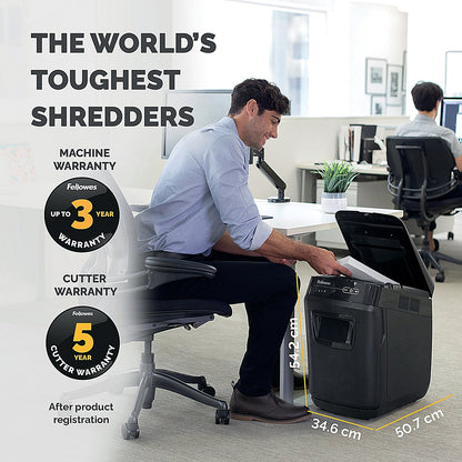 Fellowes Automax 150C P-4 Cross Square Cut Shredder, 32 Litres