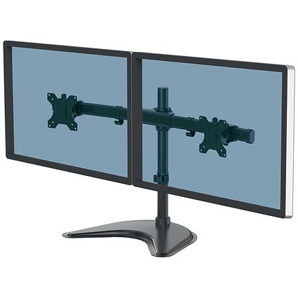 Fellowes Professional Series Tabletop Dual Monitor Arm, Adjustable Height, Black