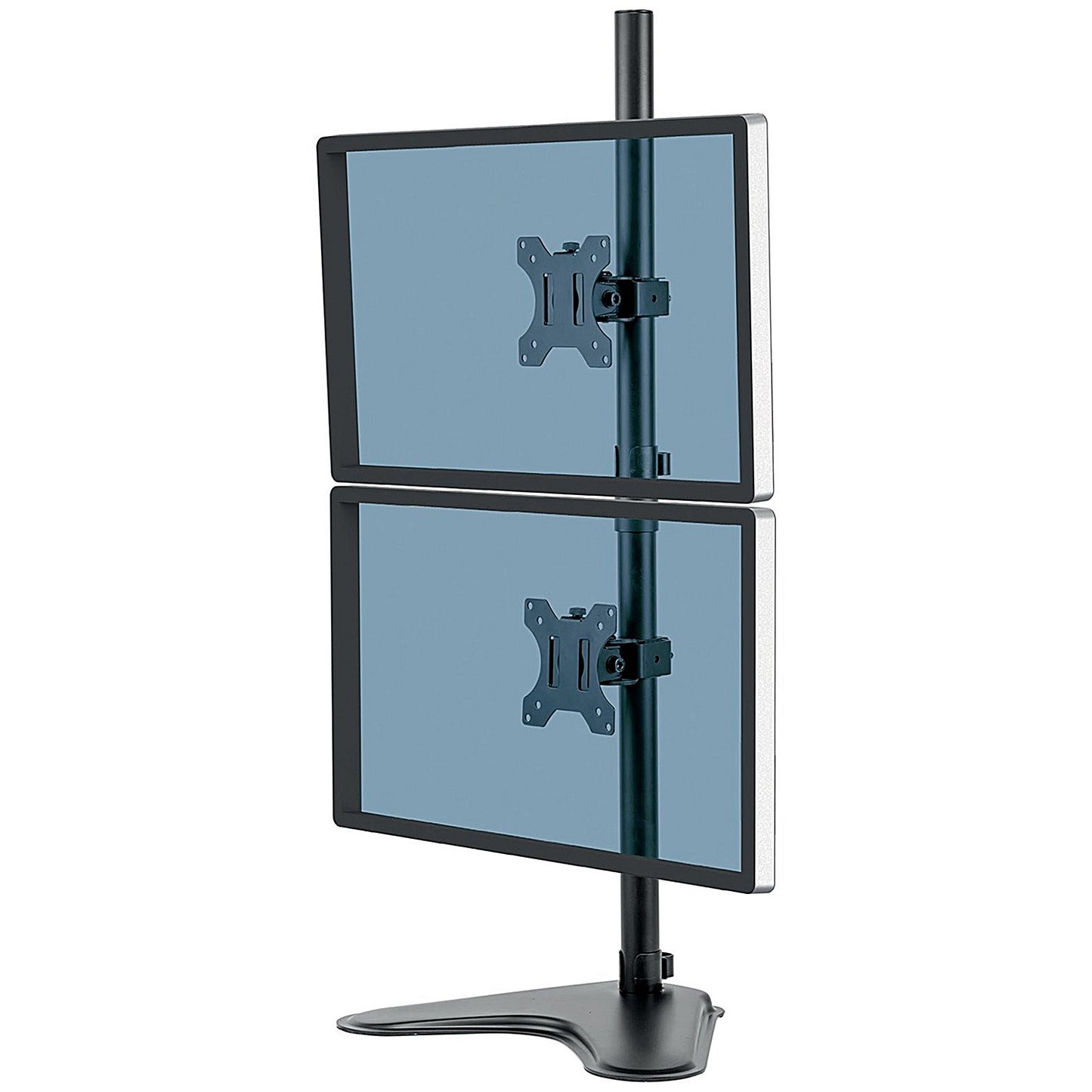 Fellowes Professional Series Tabletop Dual Vertical Monitor Arm, Adjustable Height, Black
