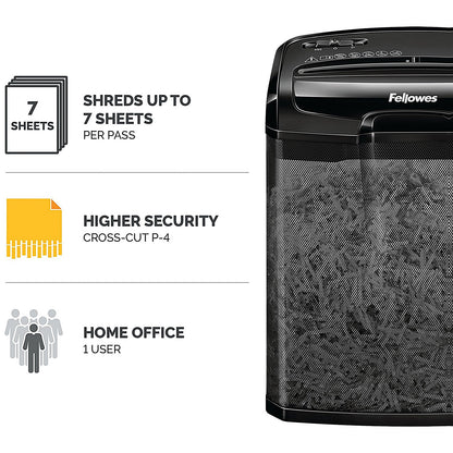 Fellowes Poweshred M-7CM P-4 Cross Cut Shredder, 13 Litres
