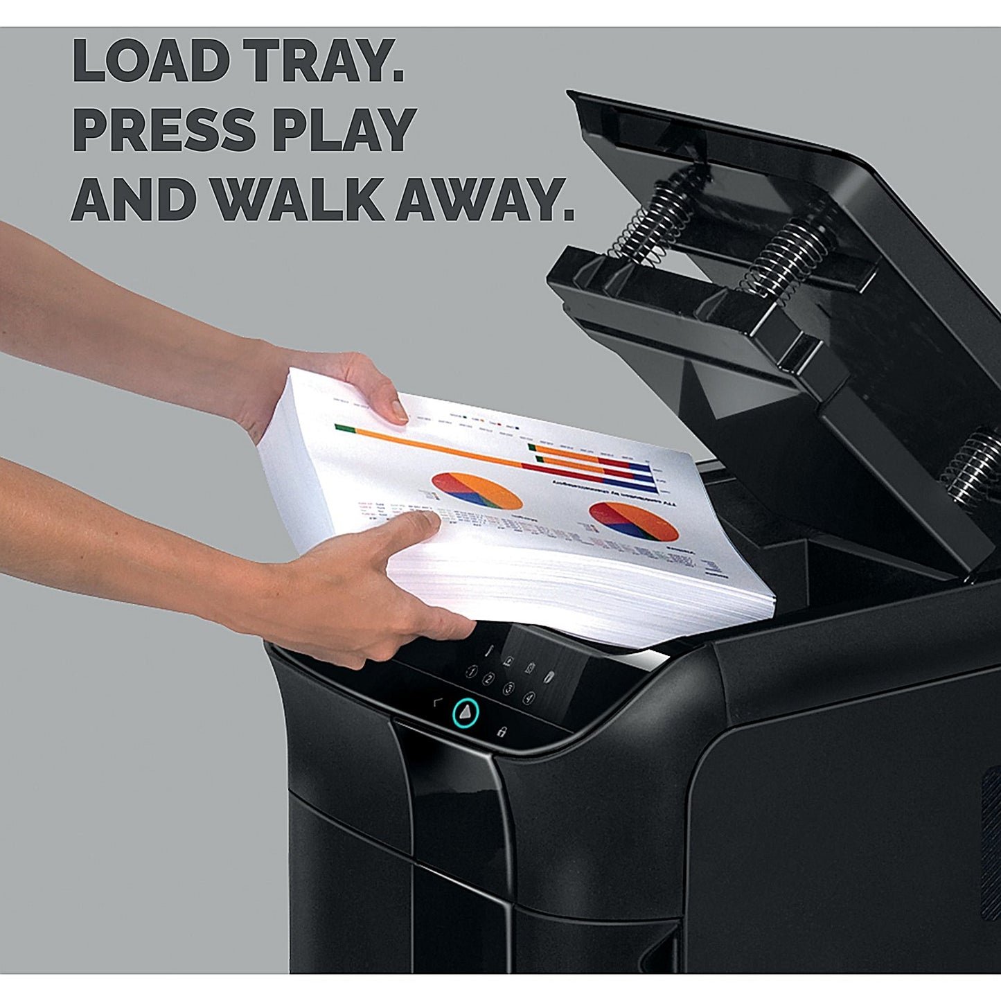 Fellowes AutoMax 550C P-4 Cross Cut Shredder, 83 Litres
