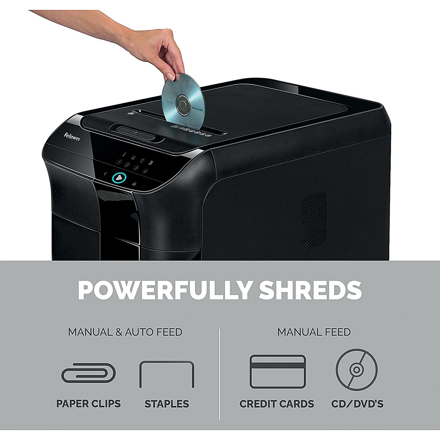 Fellowes AutoMax 550C P-4 Cross Cut Shredder, 83 Litres