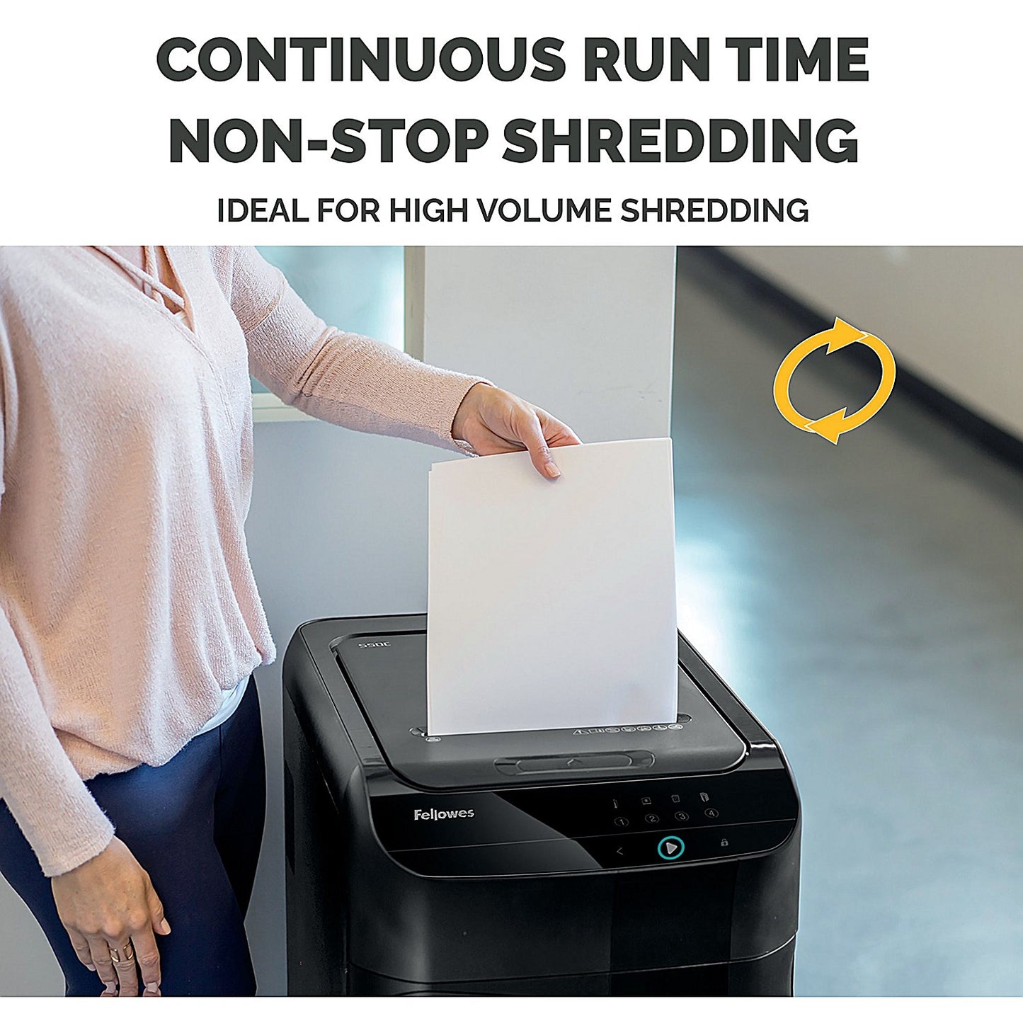 Fellowes AutoMax 550C P-4 Cross Cut Shredder, 83 Litres