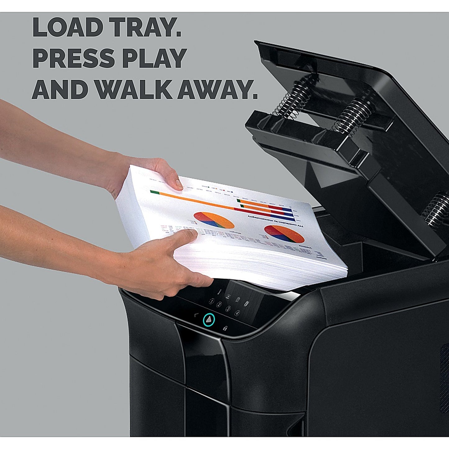 Fellowes AutoMax 350C P-4 Cross Cut Shredder, 68 Litres