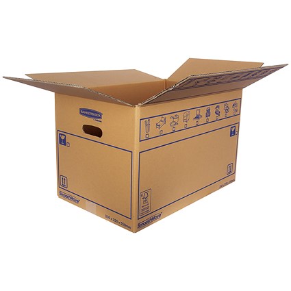 Bankers Box Smooth Move Standard Moving Boxes, W550xD350xH350mm, Brown, Pack of 10