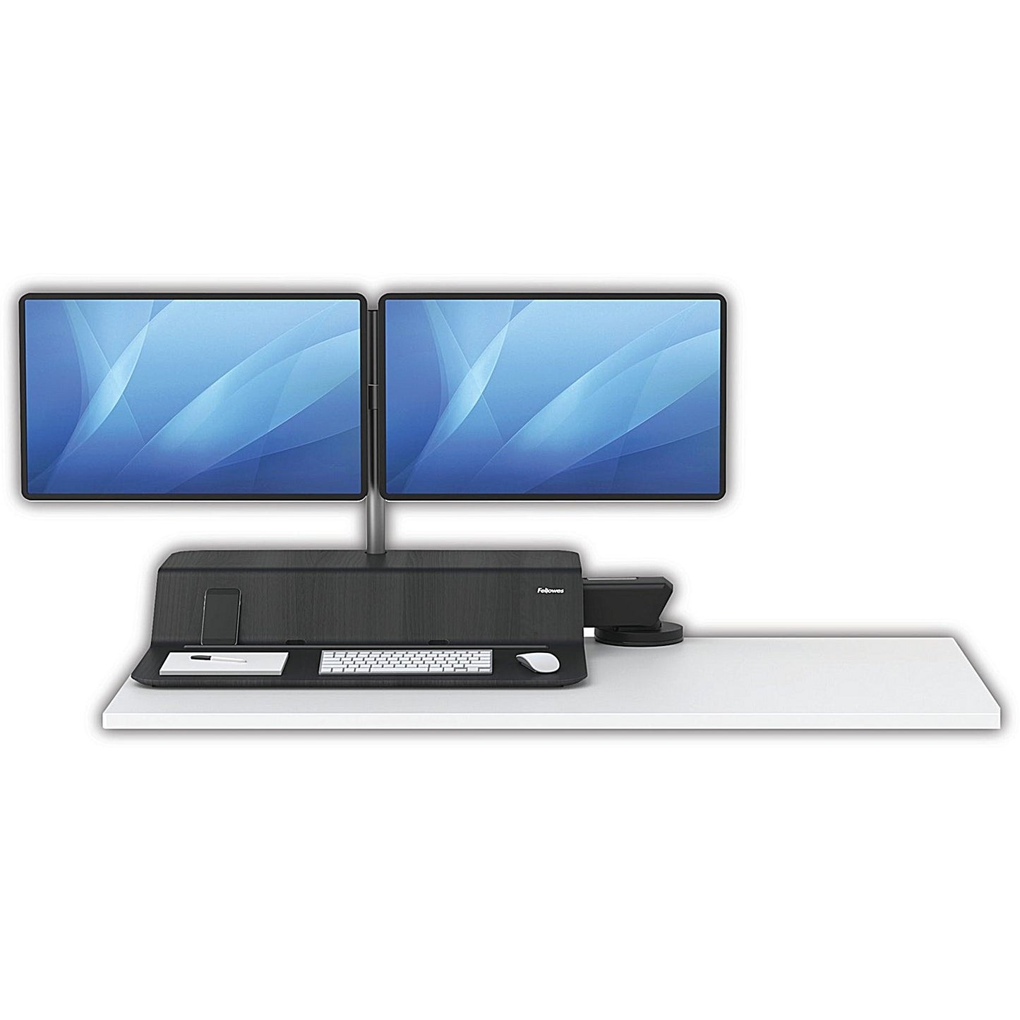 Fellowes Lotus RT Sit/Stand Workstation Dual Screen Black