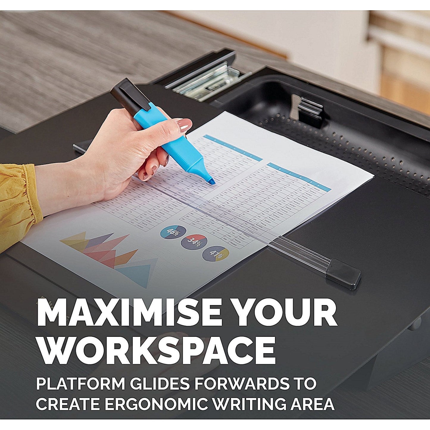 Fellowes Hana Document/Writing Slope, Adjustable Position, Black Easy2Order : BB73700