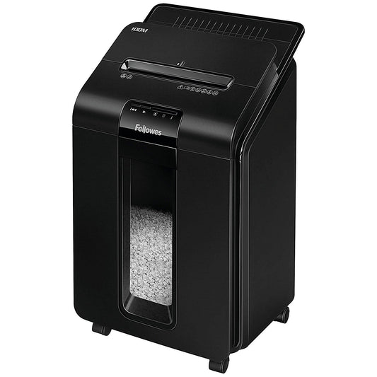 Fellowes AutoMax 100M P-4 Mini-Cut Shredder, 23 Litres