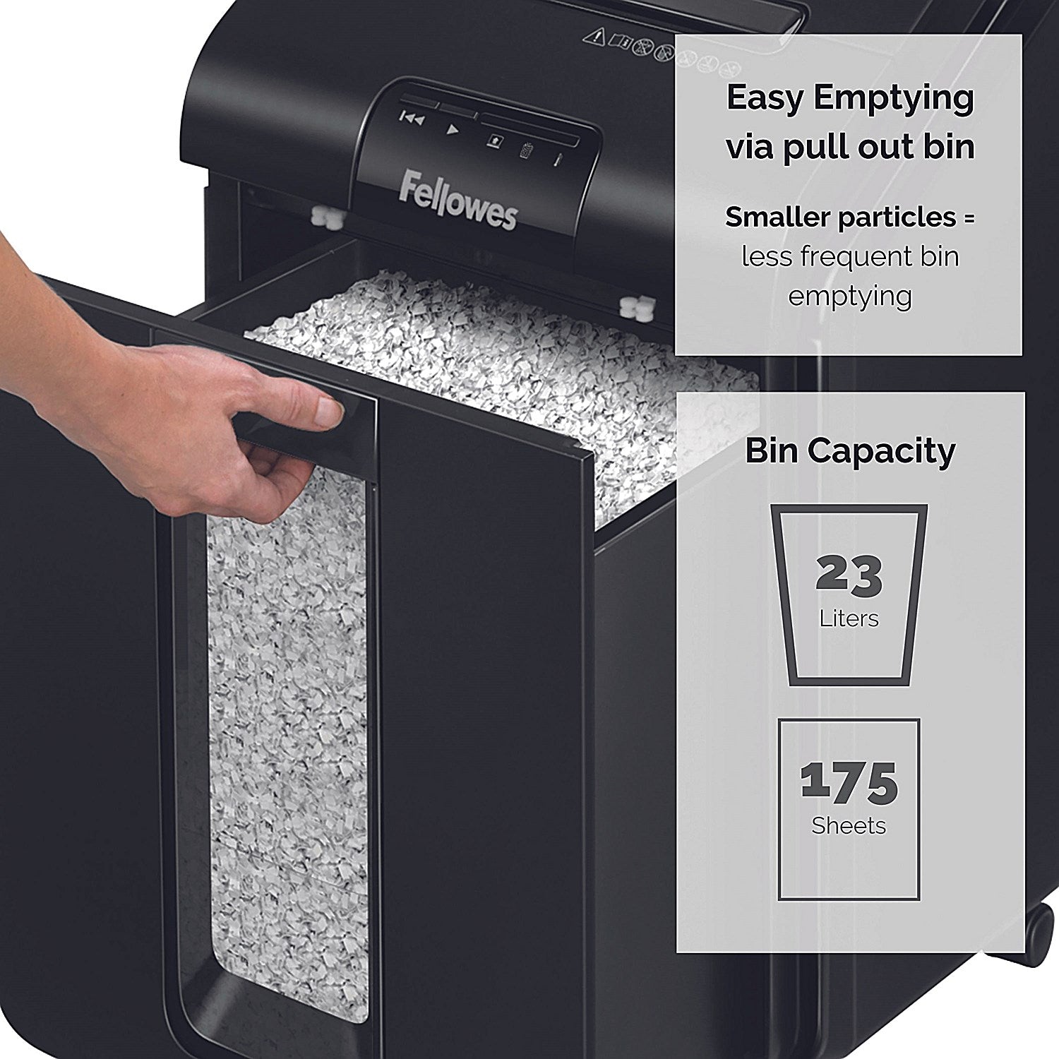 Fellowes AutoMax 100M P-4 Mini-Cut Shredder, 23 Litres Easy2Order : BB74186