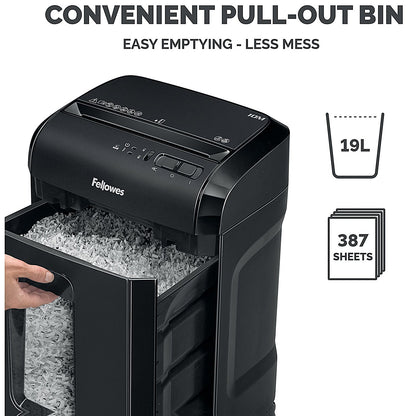 Fellowes Powershred 10M P-5 Micro-Cut Shredder, 19 Litres