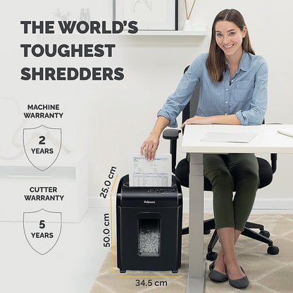 Fellowes Powershred 10M P-5 Micro-Cut Shredder, 19 Litres