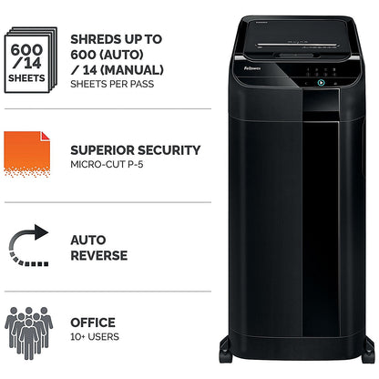 Fellowes AutoMax 600M Micro-Cut Auto Feed Shredder 4657401