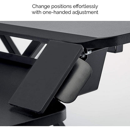 Fellowes Corsivo Tabletop Sit Stand Workstation, Adjustable Height, Black