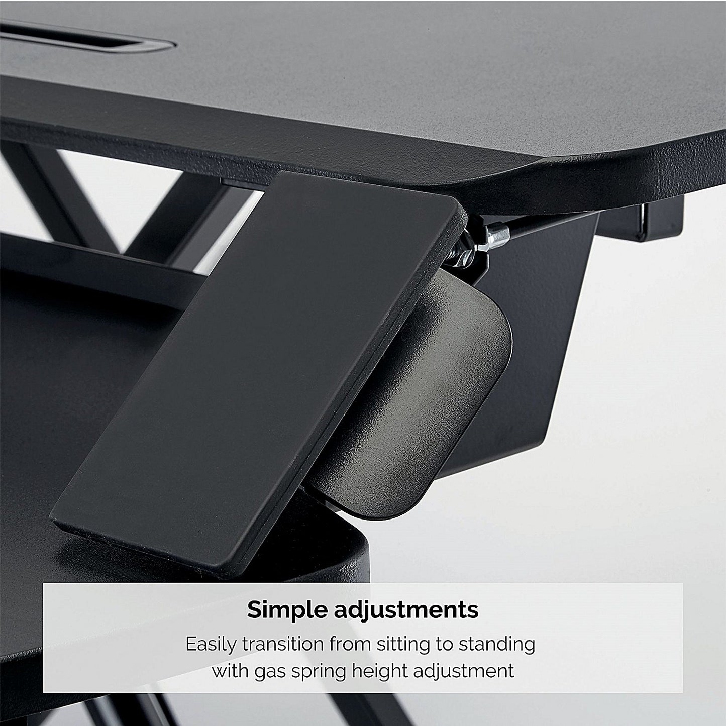 Fellowes Corsivo Tabletop Sit Stand Workstation, Adjustable Height, Black