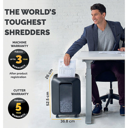 Fellowes Powershred LX201 Micro-Cut Shredder Black 5160001