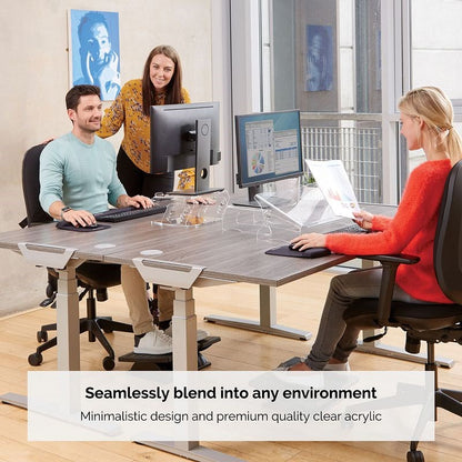 Fellowes Clarity Monitor Stand, Adjustable Height, Clear