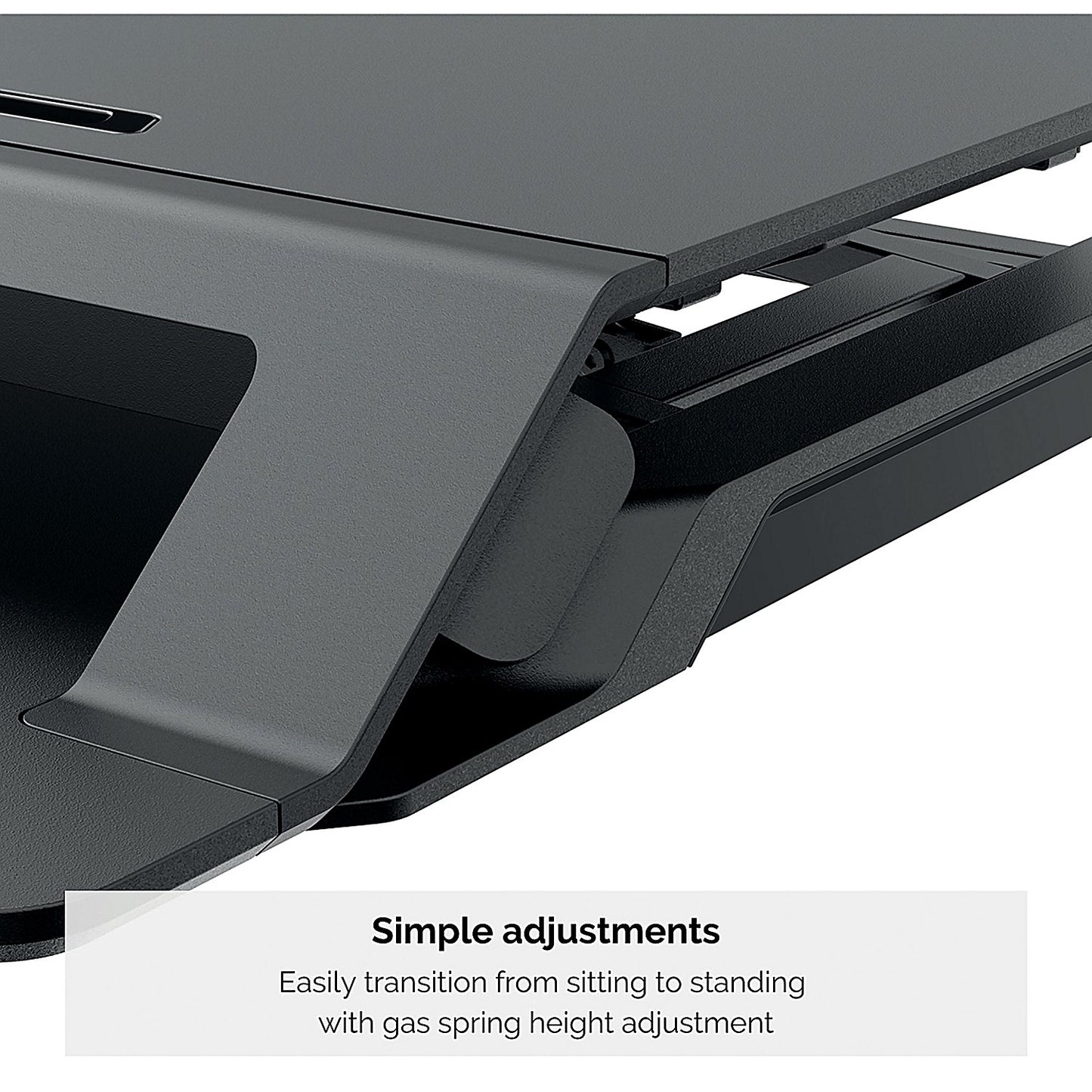 Fellowes Lotus LT Tabletop Sit Stand Workstation, Adjustable Height, Black