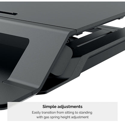 Fellowes Lotus LT Tabletop Sit Stand Workstation, Adjustable Height, Black