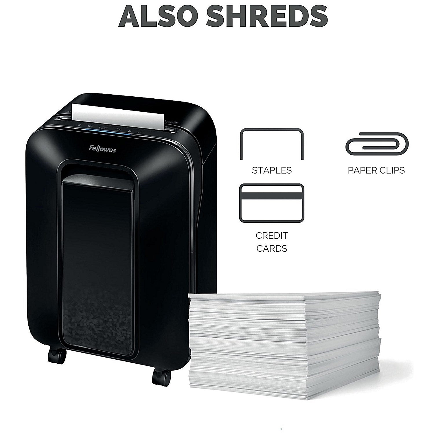 Fellowes Powershred LX200 P-4 Mini-Cut Shredder, 22 Litres