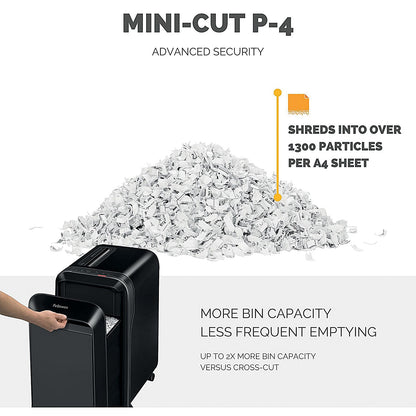 Fellowes Powershred LX220 P-4 Mini-Cut Shredder, 30 Litres