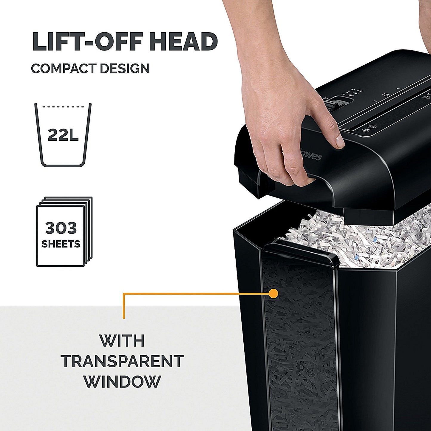 Fellowes Powershred LX65 P-4 Cross-Cut Shredder, 22 Litres