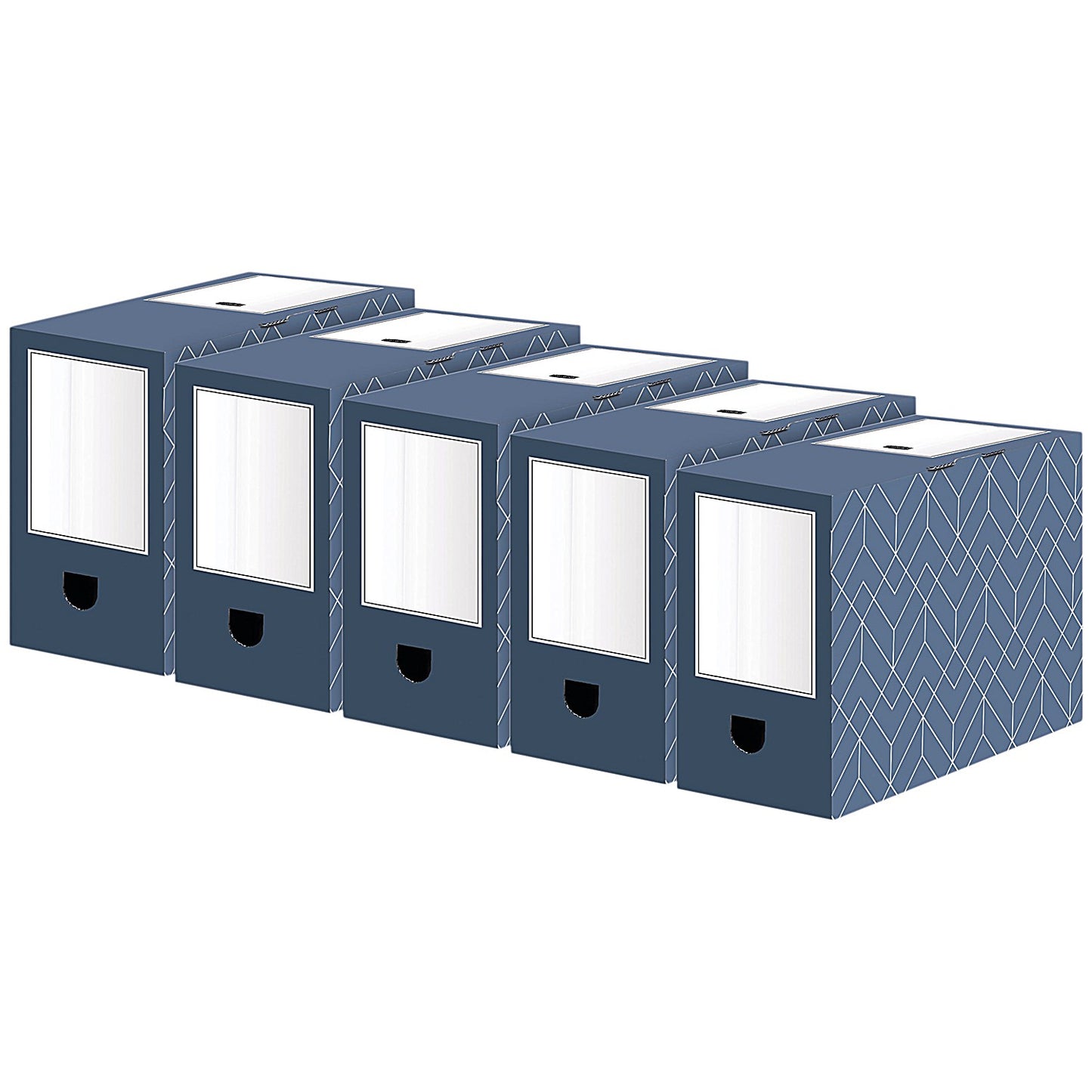 Bankers Box Decor Transfer File 150mm Slate Blue (Pack of 5)