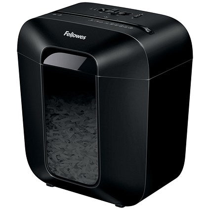 Fellowes Powershred LX25 P-4 Cross-Cut Shredder, 11.5 Litres, Black