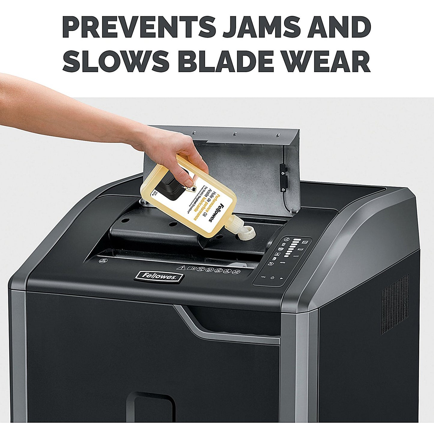 Fellowes Powershred Shredder Oil, Light Amber, 335ml Bottle