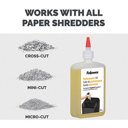 Fellowes Powershred Shredder Oil, Light Amber, 335ml Bottle