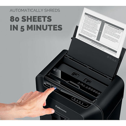 Fellowes Automax 80M P-5 Mini-Cut Shredder, 17 Litres