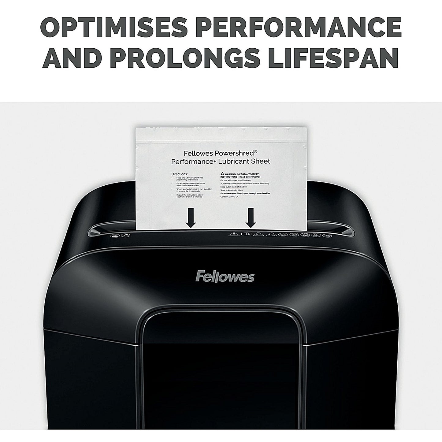 Fellowes Powershred Performance+ Lubricant Sheets (Pack of 10) 4025601