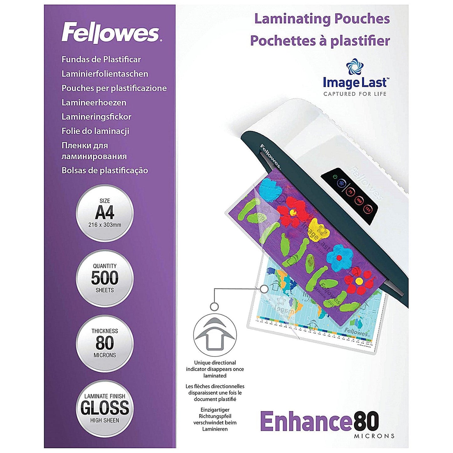 Fellowes Laminating Pouches 160 Micron Total Thickness Gloss A4 (Pack of 500) Easy2Order : BB78973