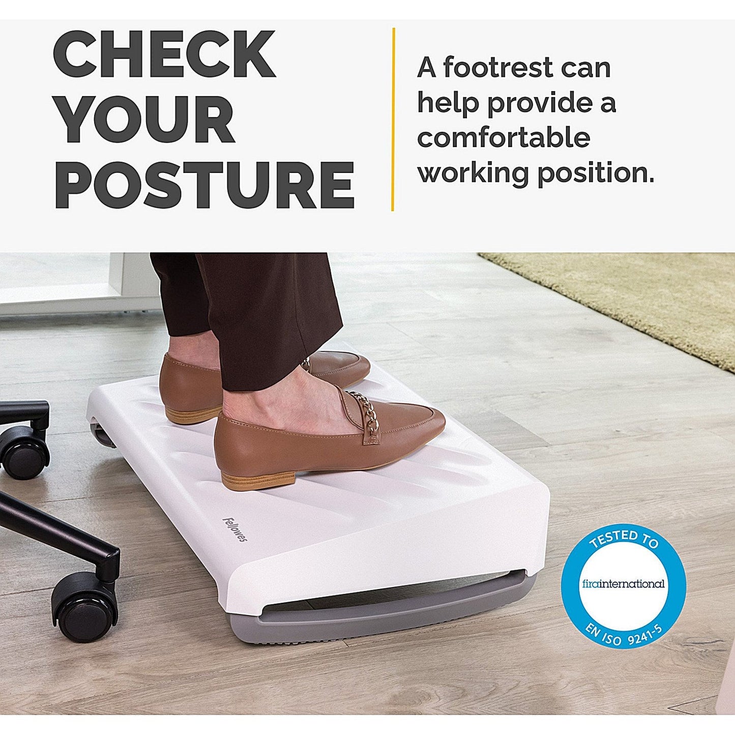 Fellowes Breyta Footrest, White