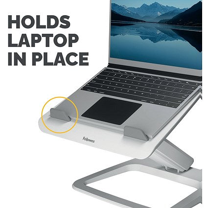 Fellowes Hana Laptop Riser, Adjustable Height and Tilt, White