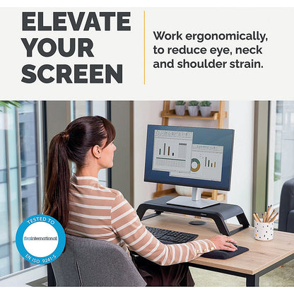 Fellowes Hana Monitor Support, Adjustable Height, Black
