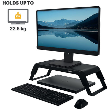 Fellowes Hana Monitor Support, Adjustable Height, Black