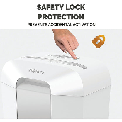 Fellowes Powershred LX70 P-4 Cross-Cut Shredder, 18 Litres, White