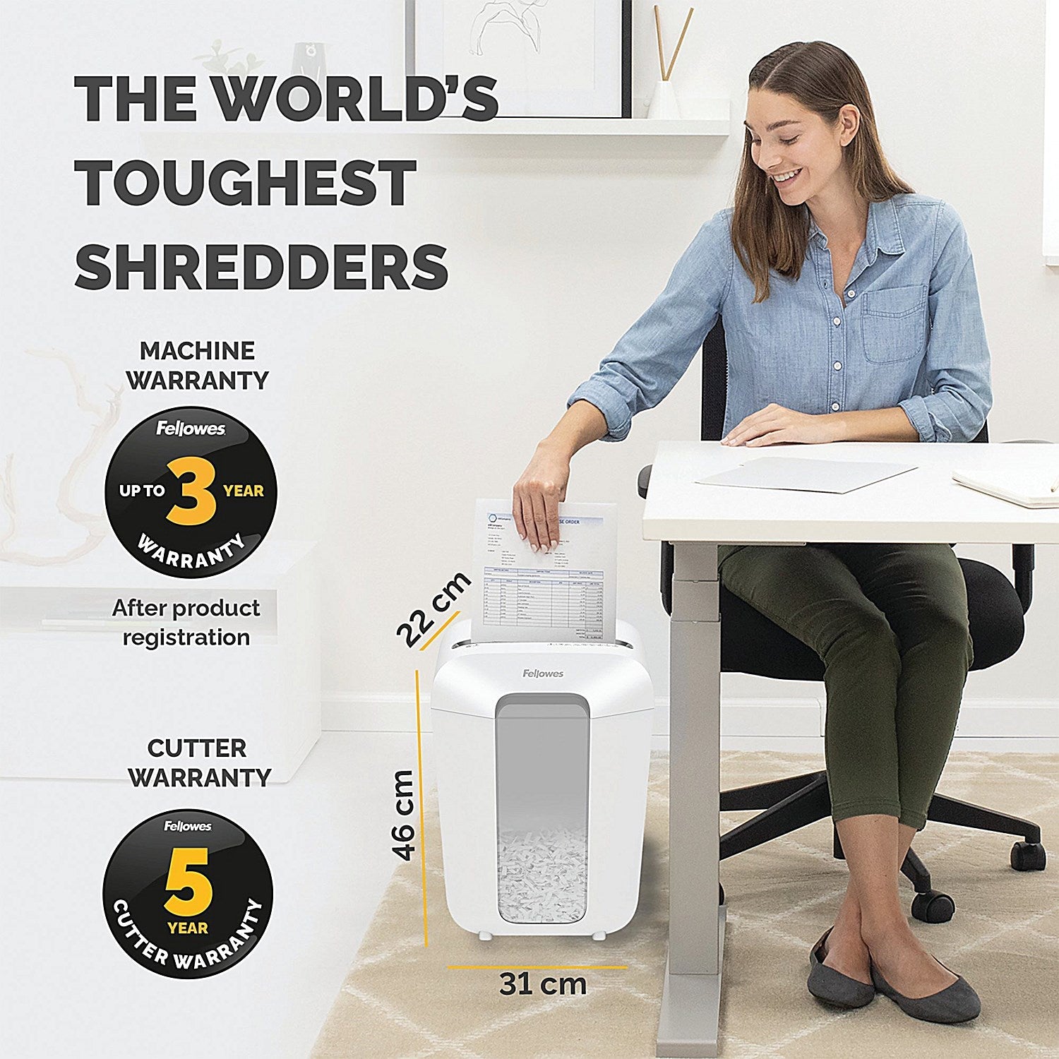 Fellowes Powershred LX70 P-4 Cross-Cut Shredder, 18 Litres, White Easy2Order : BB79717