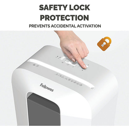 Fellowes Powershred LX25 P-4 Cross-Cut Shredder, 11.5 Litres, White