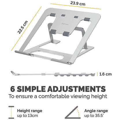 Fellowes Alumia Portable Laptop Stand Silver