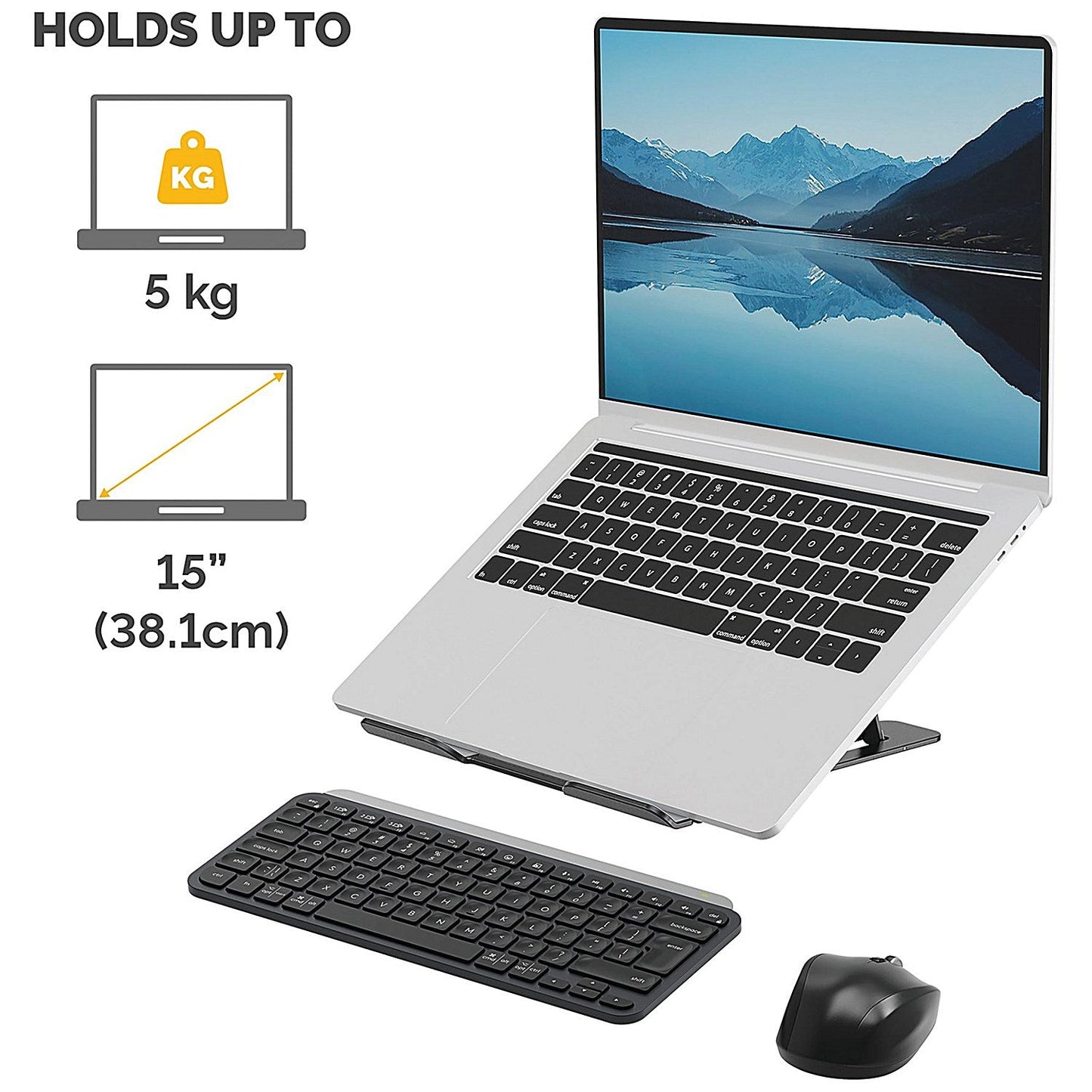 Fellowes Alumia Portable Laptop Stand Black