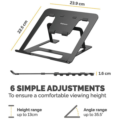 Fellowes Alumia Portable Laptop Stand Black