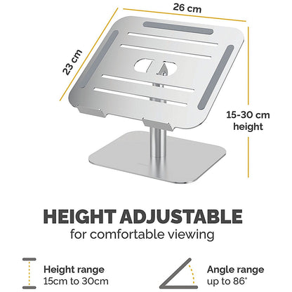 Fellowes Alumia Desk Based Laptop Stand Silver