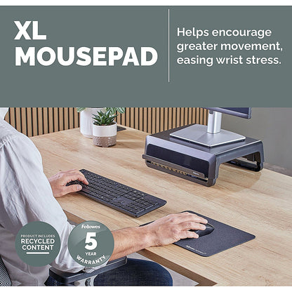 Fellowes Breyta XL Fabric Mouse Pad Black