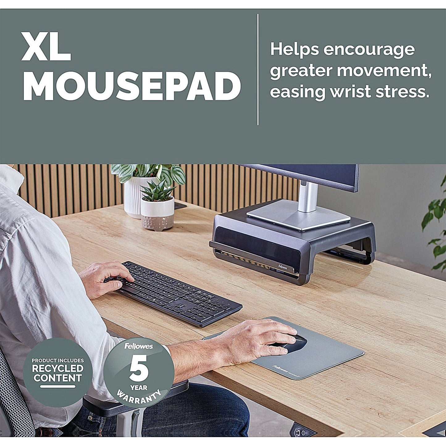 Fellowes Breyta XL Fabric Mouse Pad Marine